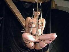 Oriental Kumimonsters Flying Suspension Bondage Restraints and Clamping Pain
